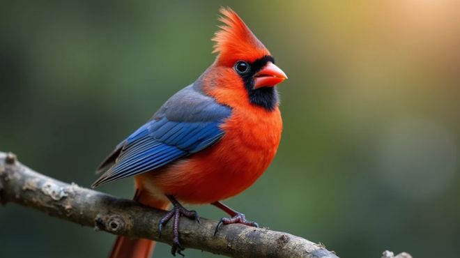 a Blue Cardinal