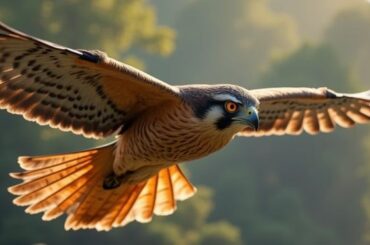 a flying falcon