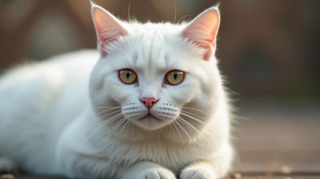 a white cat