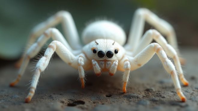 a white spider